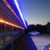 Sundown and Neon Lights Roller Rink Car Park